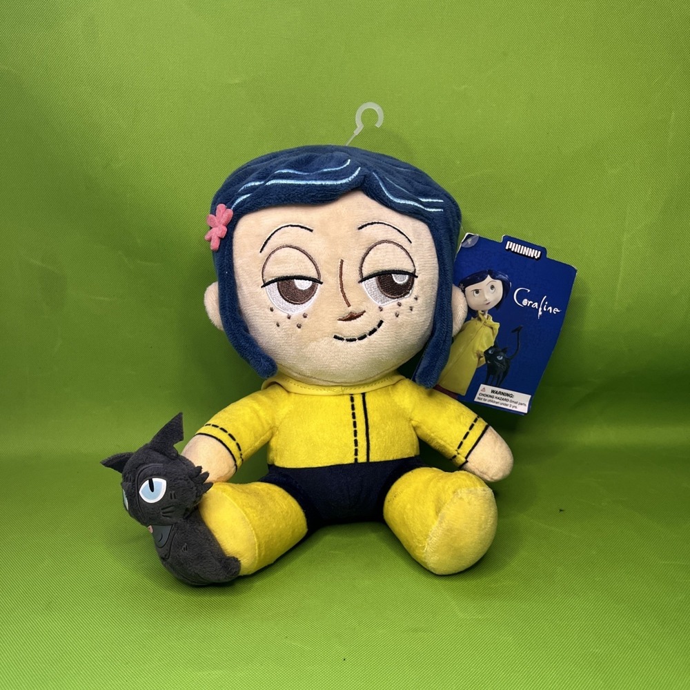 Kidrobot X Coraline Phunny Coraline &‎ The Cat Plush 8" New with Tags